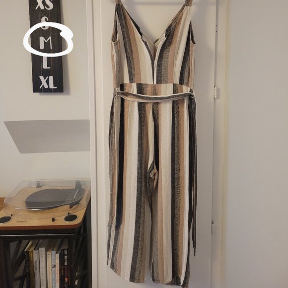 Striped Dynamite jumpsuit with belt (M) - Picture 5 of 6